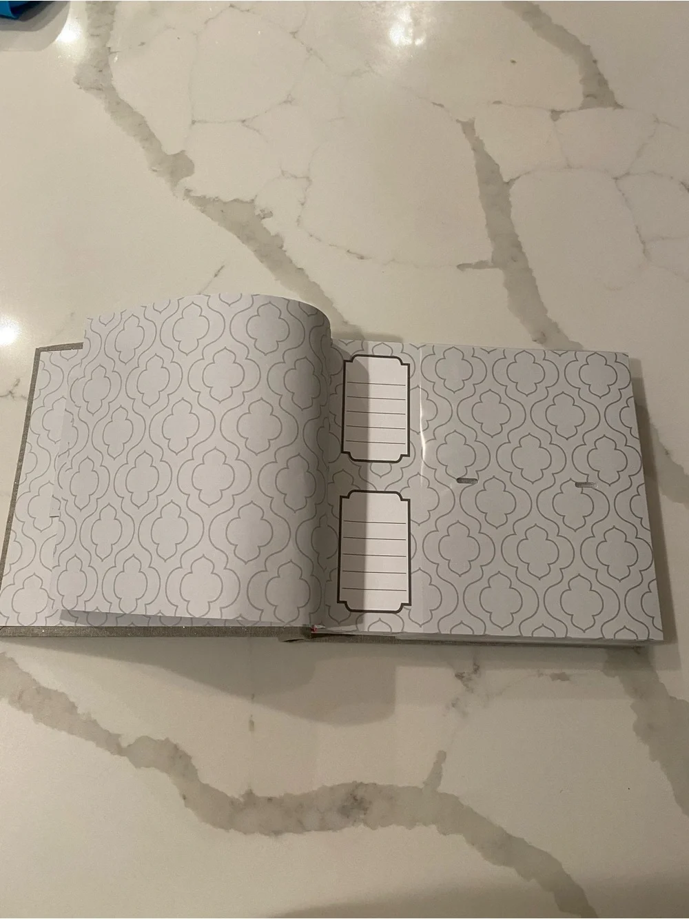 Nicole Miller Mr. & Mrs. Linen Cover Photo Album - Gray